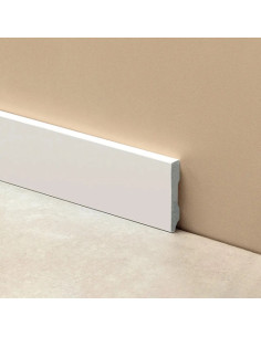 Zocalo Plain 70mm x 15mm x 2,44m Blanco Mate 2
